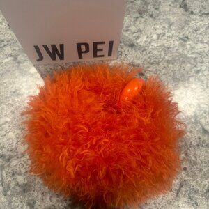 Abacus Faux Fur Mini Top Handle Bag - Orange